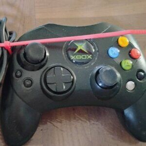 Xbox Original Oem Black S Type Controller NO Breakaway Cable